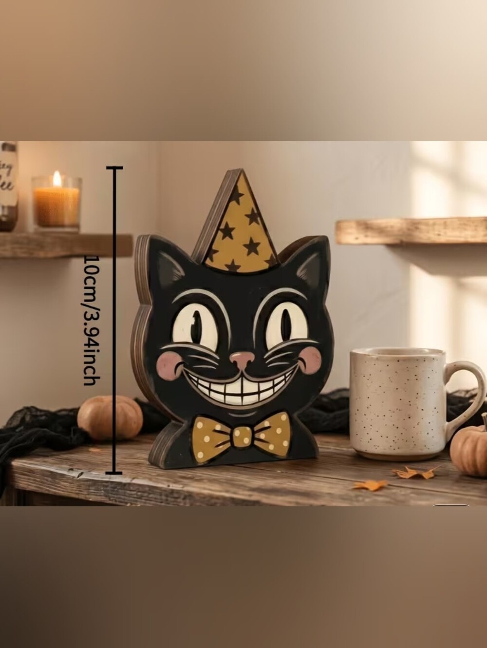 Vintage-Inspired Halloween Shelf Sitters - PARTY HATS SET OF 6 - Picture 2 of 5